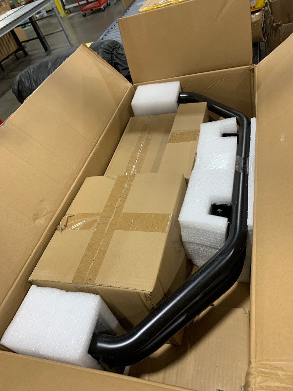 Photo 1 of Zero Turn Lawn Mower One-Piece Rear Bumper Hitch with Toolbox for John Deere Z235 Z255 Z335E Z335M Z345M Z345R Z355E Z375R BM2448 ZTrak, Upgrade Heavy Duty Towing Bumper Hitches and Storage Box