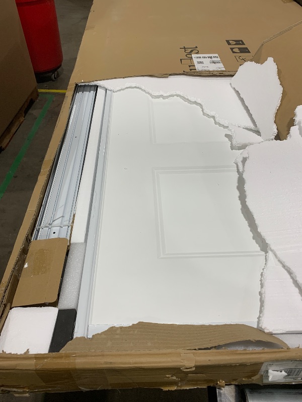 Photo 1 of JUBEST Sliding Closet Door 72"(Double 37") x80, 5-Lite Steel Frame Bypass Primed Door with Top & Bottom Track Kits, Preassembled Panels with Paintable Surface, Durable & Sturdy