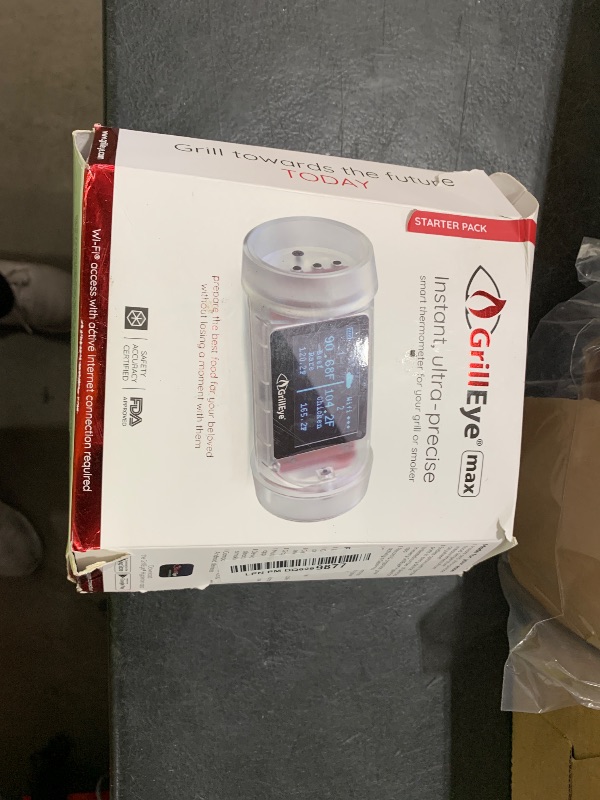Photo 1 of GrillEye Max Starter Pack | Smart Meat Thermometer with Cloud | Unlimited Range | for The Oven, Grill, Kitchen, BBQ, Smoker - NIST Certified