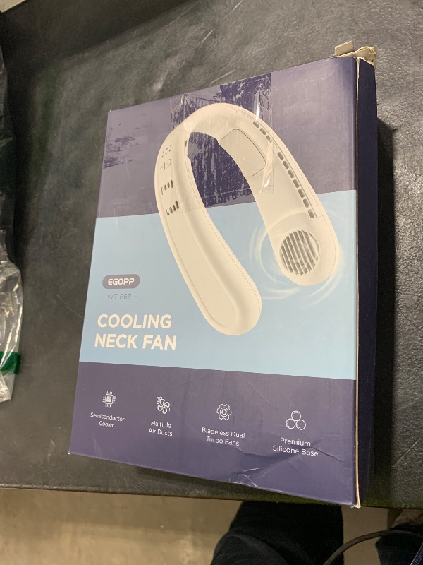 Photo 1 of 1S Cool Down 30°F Neck Fan with Double Semiconductor Coolers, 360° Surrounded Personal Fans Air Conditioner that Blow Cold Air, 8H lasting Portable Fan with 3 Speed, Gifts for Men Women Outdoor Travel