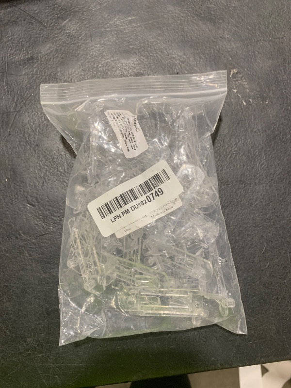 Photo 1 of Litoexpe 40 Pieces Plastic Locking Shelf Pins, Shelf Support Pegs Clear Book Shelve Holder Kitchen Cabinet Shelf Clips, 1/4 Inch Peg x 13/16 Inch Thick Shelf