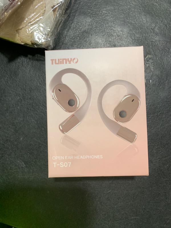 Photo 1 of TUINYO Open Ear Headphones, True Wireless Earbuds with Bluetooth V5.4?Fast Charging,35Hrs Playtime, Waterproof for Sports, Driving, Office-Rose