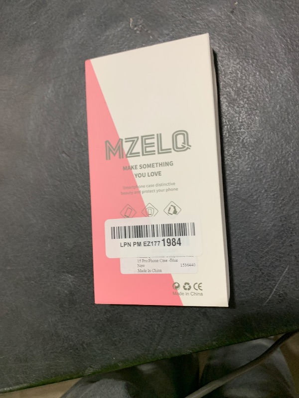 Photo 1 of MZELQ Compatible with iPhone 15 Pro Case TPU Card Holder Wallet Cover,Camera Protection + Screen Protector Soft Card Slot Phone Case -Blue