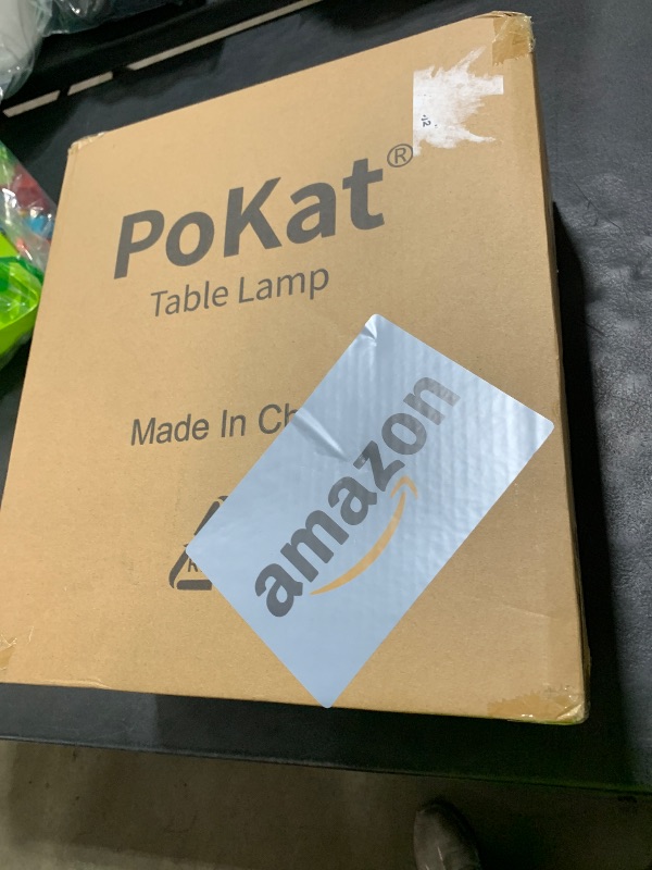 Photo 1 of PoKat 23" Modern Ceramic Table Lamp Set of 2 for Living Room White Desk Lamps for Bedroom Farmhouse Bedside Nightstand Bedside Lamp End Table Lamps Beige