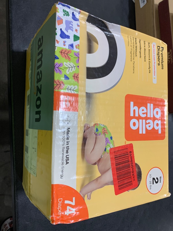 Photo 1 of Hello Bello Premium Diapers Size 2, Happy Camper & Live Leaf Love Designs, 74ct Club Box
