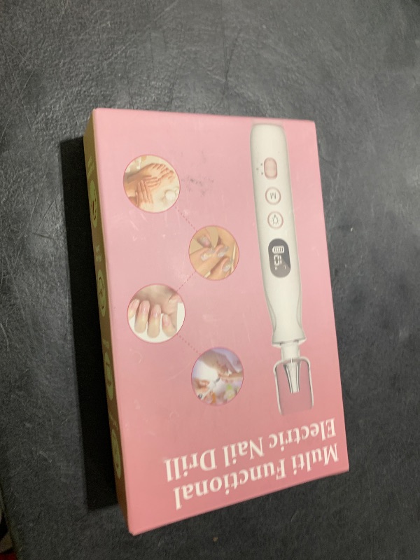 Photo 1 of Nail Drill Electric Nail File - Cordless Professional Nail Filer for Manicure and Pedicure, Portable Nail Drill Machine Kit for Acrylic Gel Nails Thick Toenails Nail Grind