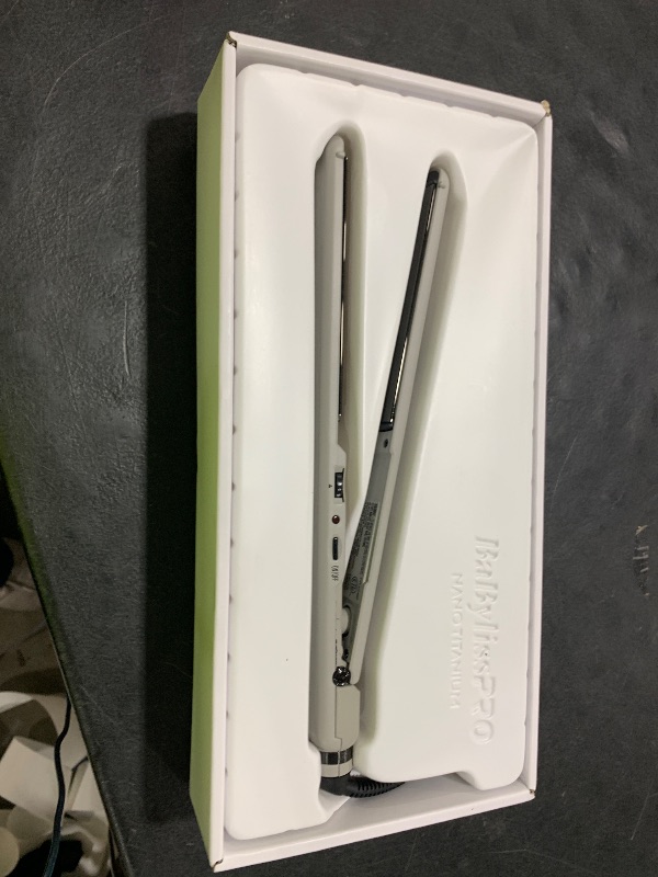Photo 1 of BaBylissPRO Nano Titanium Ultra-Thin 1-Inch Flat Iron Hair Straightener, 5-Inch Extended Plates for Faster Straightening, for All Hair Types
