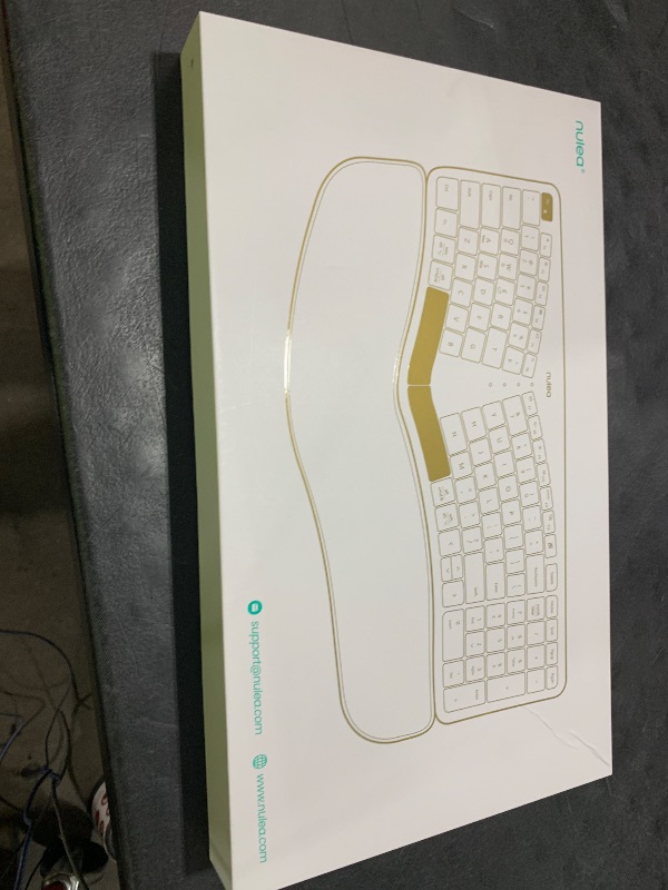 Photo 1 of Nulea RT05B Bluetooth Ergonomic Split Keyboard, Wireless USB-C Rechargeable with Cushion Wrist Rest, Compatible Windows Mac (C-Pink)