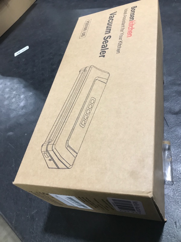 Photo 1 of [Updated 2025] Bonsenkitchen Vacuum Sealer Machine + 40 Vacuum Bags, Fast-Compact/Multi-Functional Food Vacuum Sealer with External Vacuum System, Silver