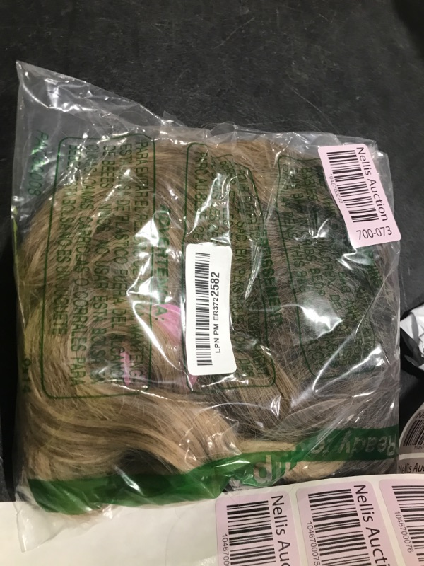 Photo 1 of 30 seconds to Wear And Go Glueless Wigs 16” Long Straight Synthetic Wig Mixed Brown and Blonde Color Ombre Lace Front Wigs for Women Highlight Wig