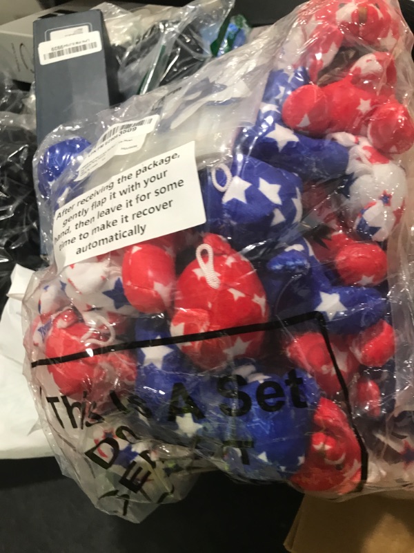 Photo 1 of Poen 27 Pack 4th of July Patriotic Stuffed Animals Bears with Red White Blue Star Cards Bulk 4th of July Gifts Mini Soft Stuffed Toys 4" Cute Plush Toy Adults Patriotic Party Favors