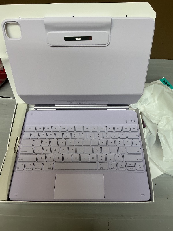 Photo 1 of ESR iPad Air 13" (M3/M2, 2025/2024) & iPad Pro 12.9" (6th/5th/4th/3rd Gen) Case with Keyboard, Magic Keyboard, Easy-Set Floating Cantilever Stand, Precision Multi-Touch Trackpad, Rebound Series,Purple
