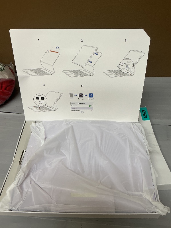 Photo 1 of ESR iPad Air 13" (M3/M2, 2025/2024) & iPad Pro 12.9" (6th/5th/4th/3rd Gen) Case with Keyboard, Magic Keyboard, Easy-Set Floating Cantilever Stand, Precision Multi-Touch Trackpad, Rebound Series,Purple