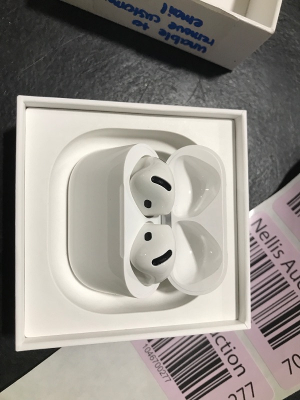 Photo 1 of Apple AirPods 4 Wireless Earbuds, Bluetooth Headphones, with Active Noise Cancellation, Adaptive Audio, Transparency Mode, Personalized Spatial Audio, USB-C Charging Case, Wireless Charging, H2 Chip