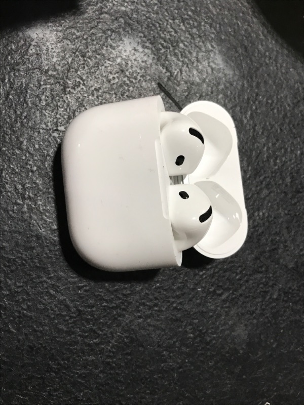 Photo 1 of Apple AirPods 4 Wireless Earbuds, Bluetooth Headphones, Personalized Spatial Audio, Sweat and Water Resistant, USB-C Charging Case, H2 Chip, Up to 30 Hours of Battery Life, Effortless Setup for iPhone