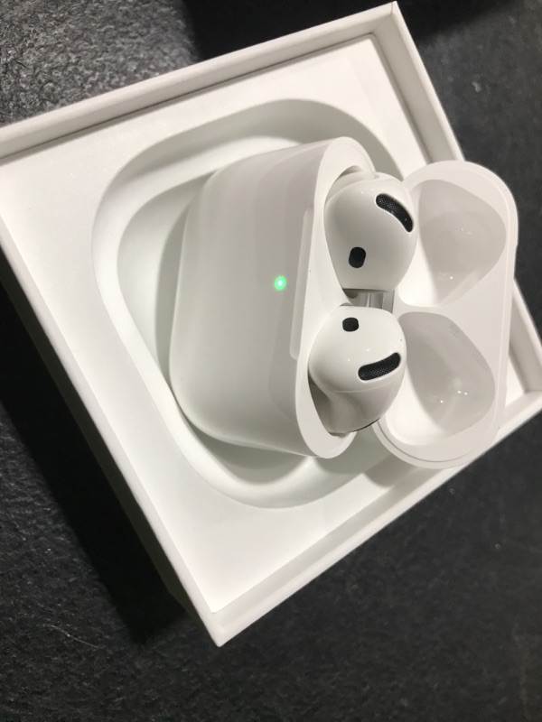 Photo 1 of Apple AirPods 4 Wireless Earbuds, Bluetooth Headphones, with Active Noise Cancellation, Adaptive Audio, Transparency Mode, Personalized Spatial Audio, USB-C Charging Case, Wireless Charging, H2 Chip