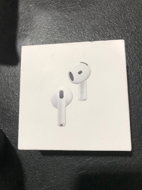 Photo 1 of Apple AirPods 4 Wireless Earbuds, Bluetooth Headphones, with Active Noise Cancellation, Adaptive Audio, Transparency Mode, Personalized Spatial Audio, USB-C Charging Case, Wireless Charging, H2 Chip