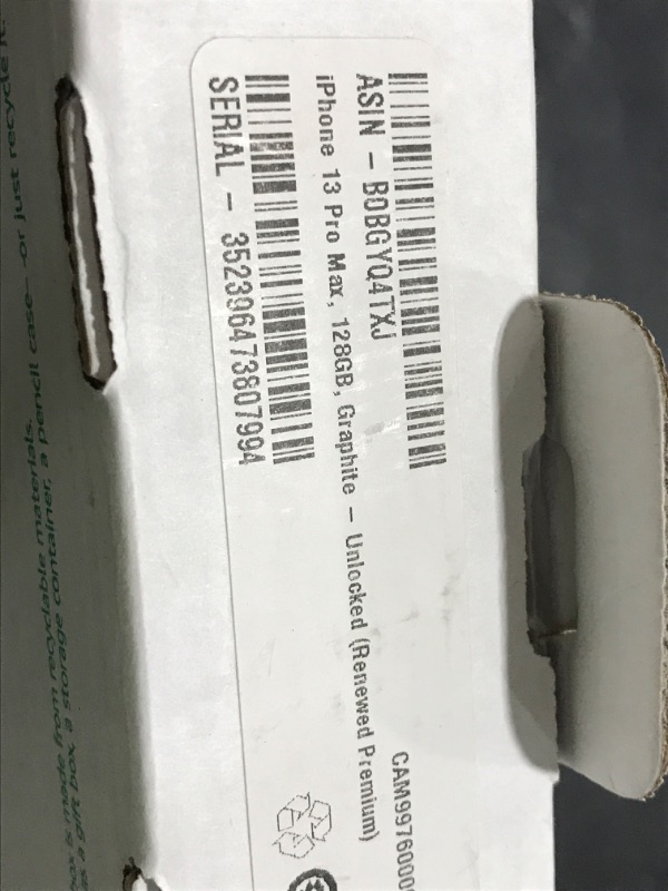 Photo 1 of Apple iPhone 13 Pro Max, 128GB, Graphite - Unlocked (Renewed Premium)