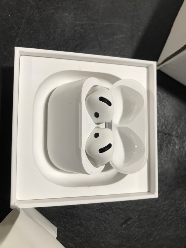 Photo 1 of Apple AirPods 4 Wireless Earbuds, Bluetooth Headphones, with Active Noise Cancellation, Adaptive Audio, Transparency Mode, Personalized Spatial Audio, USB-C Charging Case, Wireless Charging, H2 Chip