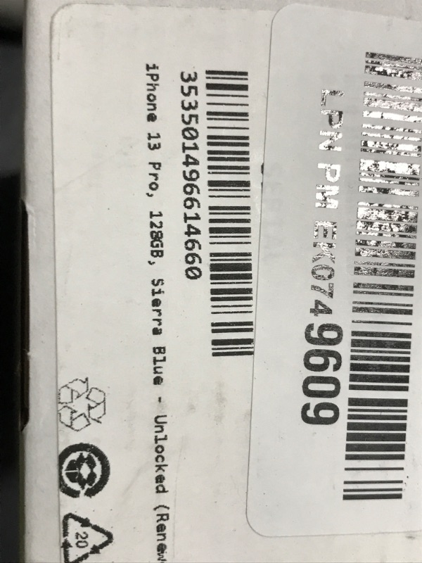 Photo 1 of Apple iPhone 13 Pro, 128GB, Sierra Blue - Unlocked (Renewed)