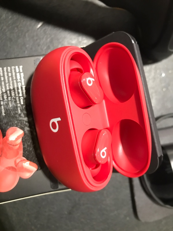 Photo 1 of Beats Studio Buds - True Wireless Noise Cancelling Earbuds - Compatible with Apple & Android, Built-in Microphone, IPX4 Rating, Sweat Resistant Earphones, Class 1 Bluetooth Headphones - Red