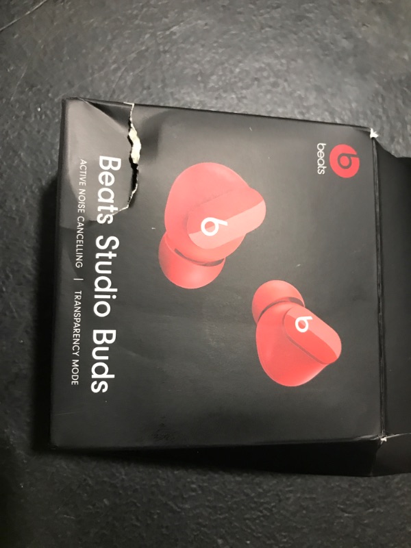 Photo 1 of Beats Studio Buds - True Wireless Noise Cancelling Earbuds - Compatible with Apple & Android, Built-in Microphone, IPX4 Rating, Sweat Resistant Earphones, Class 1 Bluetooth Headphones - Red