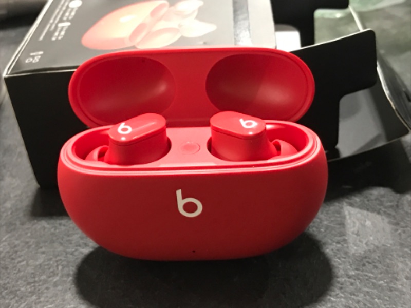 Photo 1 of Beats Studio Buds - True Wireless Noise Cancelling Earbuds - Compatible with Apple & Android, Built-in Microphone, IPX4 Rating, Sweat Resistant Earphones, Class 1 Bluetooth Headphones - Red