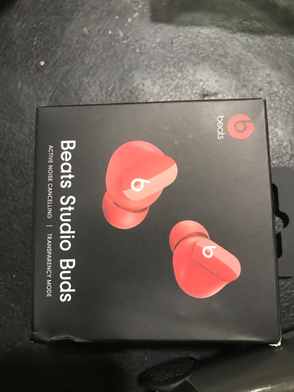 Photo 1 of Beats Studio Buds - True Wireless Noise Cancelling Earbuds - Compatible with Apple & Android, Built-in Microphone, IPX4 Rating, Sweat Resistant Earphones, Class 1 Bluetooth Headphones - Red