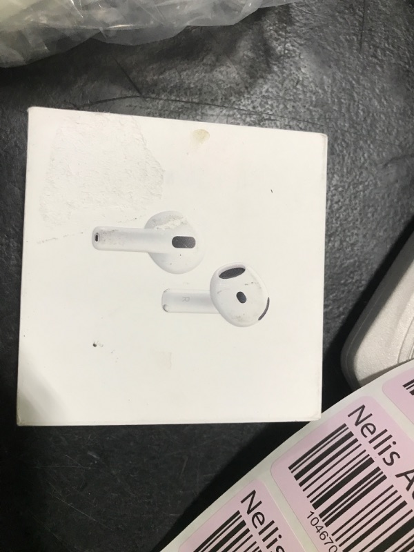 Photo 1 of Apple AirPods 4 Wireless Earbuds, Bluetooth Headphones, with Active Noise Cancellation, Adaptive Audio, Transparency Mode, Personalized Spatial Audio, USB-C Charging Case, Wireless Charging, H2 Chip
