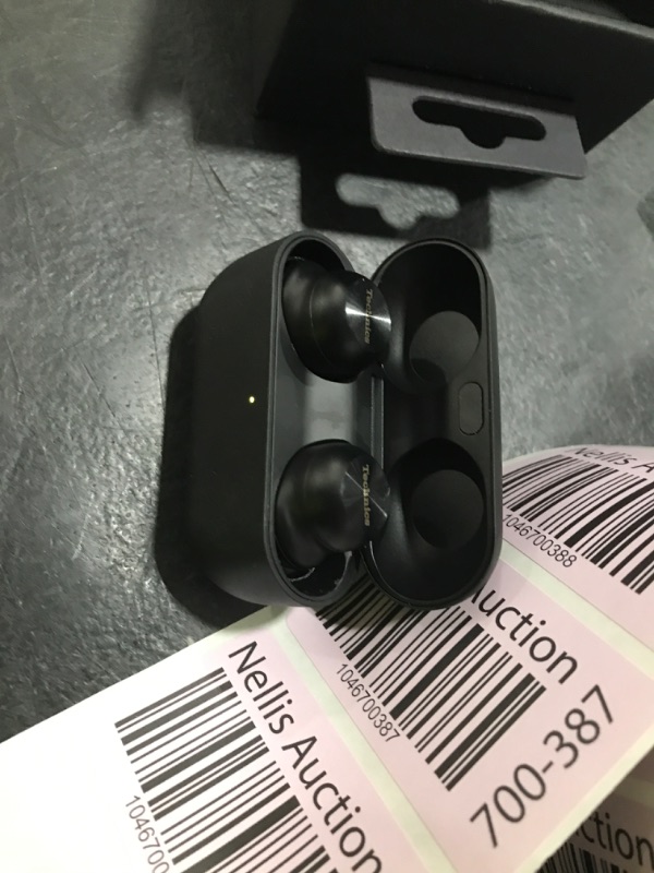 Photo 1 of Technics Reference Class Hi-Fi Wireless Earbuds, Dolby Atmos with Head Tracking, Adaptive Noise Cancelling, 3 Device Multipoint, 10-hr Battery, Wireless Charging, Improved Fit - EAH-AZ100-K (Black)