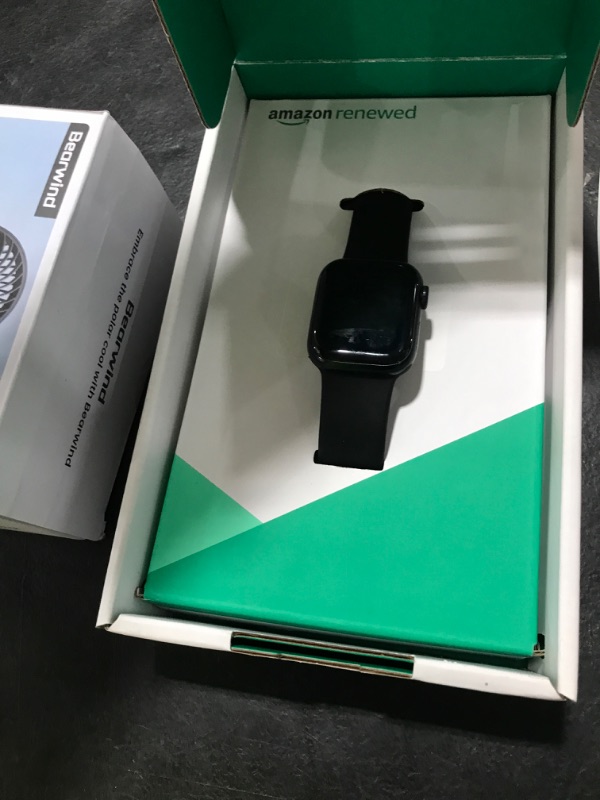Photo 1 of Apple Watch Series 9 [GPS + Cellular 41mm] Midnight Aluminum Case with Midnight Sport Band S/M (Renewed Premium)