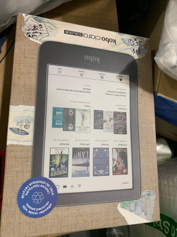 Photo 1 of Kobo Clara Colour | Colour eReader | 6” Glare-Free Colour E Ink Kaleido™ 3 Display | Dark Mode Option | Waterproof | Audiobooks | 16GB of Storage | Black