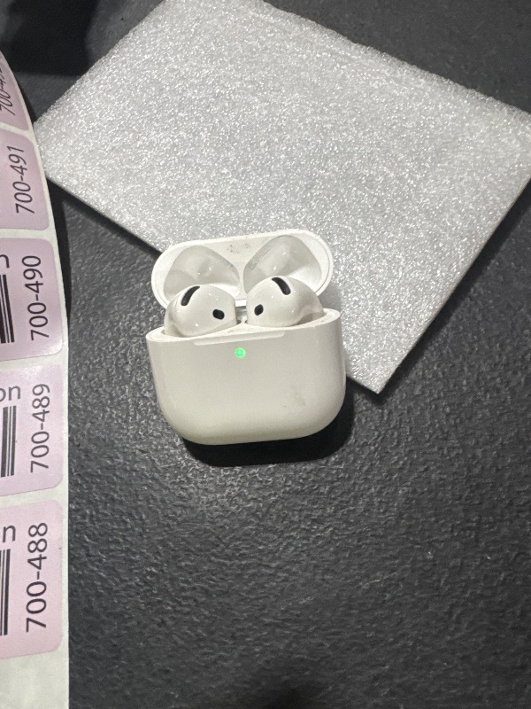 Photo 1 of Apple AirPods 4 Wireless Earbuds, Bluetooth Headphones, with Active Noise Cancellation, Adaptive Audio, Transparency Mode, Personalized Spatial Audio, USB-C Charging Case, Wireless Charging, H2 Chip
