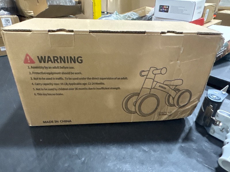 Photo 1 of SEREED Baby Balance Bike for 1-2 Year Olds - 4 Wheels, First Bike for Toddlers, Birthday Gift (Green)