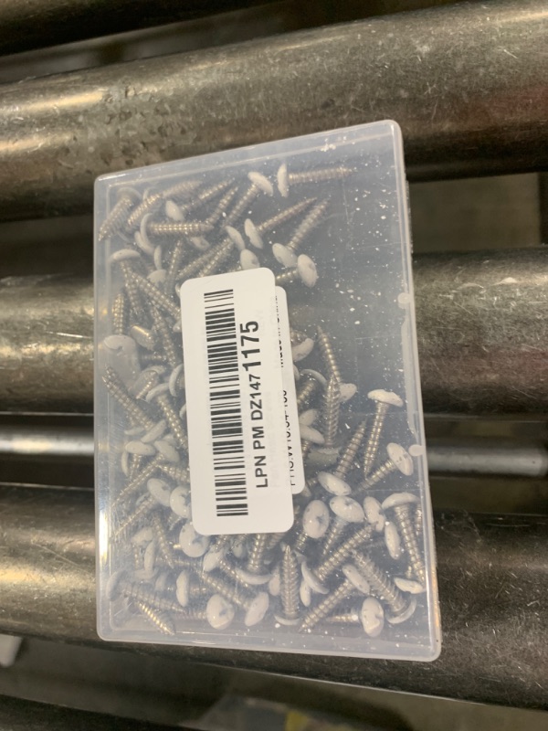 Photo 1 of #10 x 3/4" Pan Head Wood Screws, Sheet Metal Screws Self Tapping Screws, Stainless Steel 18-8 (304), White Head, 100 PCS