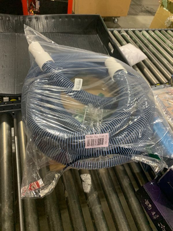 Photo 1 of Pool Vacuum Hose With Swivel Cuff 1-1/2" Diameter 18FT Flexible Heavy Duty Pool Vacuum Cleaning Hose Perfect for Above&In Ground Swimming Pool