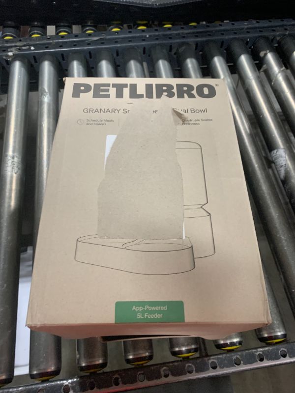 Photo 1 of PETLIBRO Automatic Cat Feeder for 2Cats, 5L Timed Dual Dog Food Dispenser, 5G WiFi Pet Feeder with APP Remote Feeding, 1-10 Meals/Day, 10s Meal Call, Double Trays