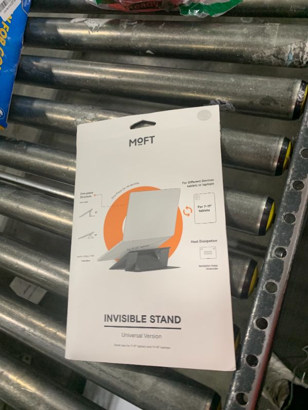 Photo 1 of MOFT Invisible Laptop Stand for Desk, Stick-Free Tablet and Computer Stand with Dual-Angle, Foldable&Portable Laptop Riser Holder, Fits 7-11" Tablets&11-14" Laptops, Misty Cove (Non-Adhesive Version)