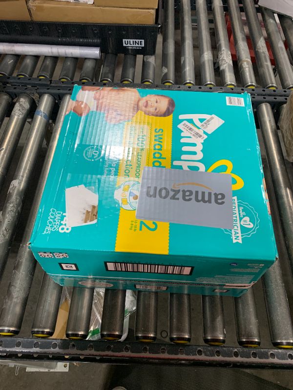 Photo 1 of Pampers Baby Diapers - Swaddlers - Size 2, 148 Count, Ultra Absorbent Disposable Infant Diaper