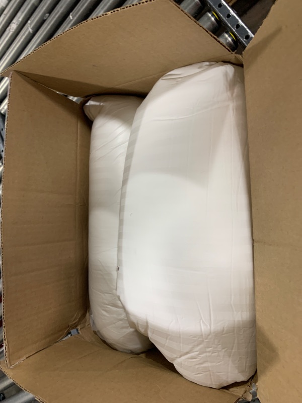 Photo 1 of Oubonun King Size Pillows Set of 2 - Fluffy & Supportive Down Alternative Pillows with Zippered Cotton Cover - Breathable and Cool for All Sleeping Positions - Machine Washable - 20"x36"