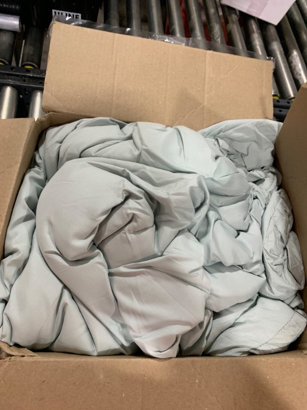 Photo 1 of Quataly Sage Green Full Comforter Set - 3 Pieces Seersucker Lightweight Bedding Comforter Sets (1 Soft Fluffy Comforter & 2 Pillowcases) - All Seasons Cozy Rustic Bed Sets for Women Men