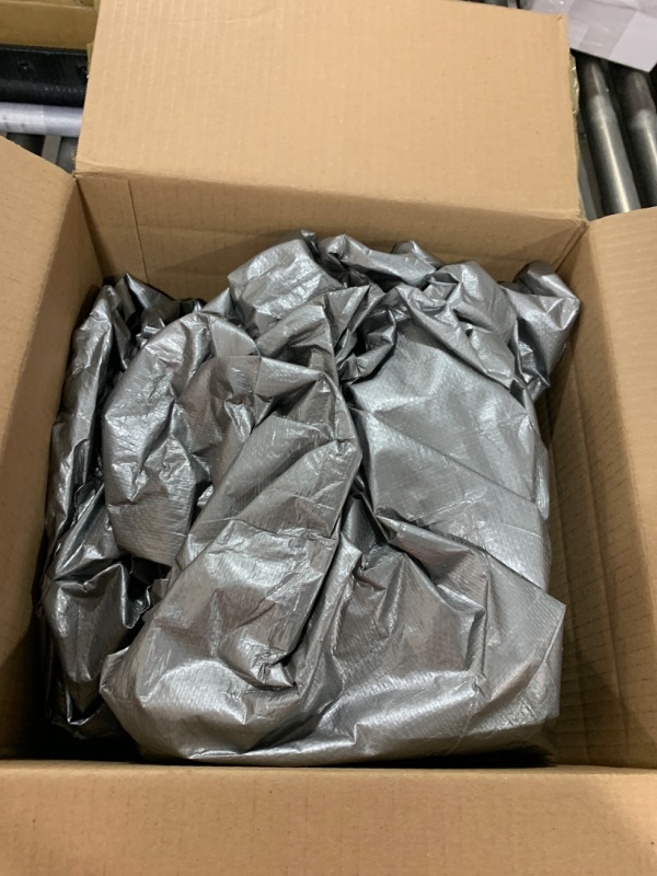 Photo 1 of Zeonly Heavy Duty Tarp 8x10FT,10Mil Thick Black/Silver Waterproof Tarp with Grommets and Reinforced Edges, All Purpose Finished Size Poly Tarps Cover for Firewood Roof Pool Boat