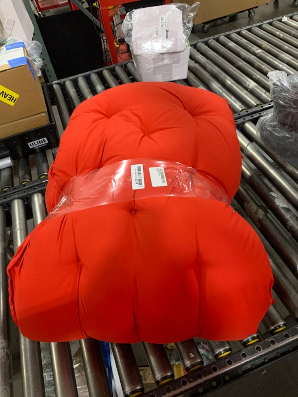 Photo 1 of Porch Swing Cushions, 2-3 Seater Outdoor Cushions for Patio Furniture, Swing Replacement Cushions with 8 Straps, Suitable for Outdoor and Indoor (Red,60 * 40 in)