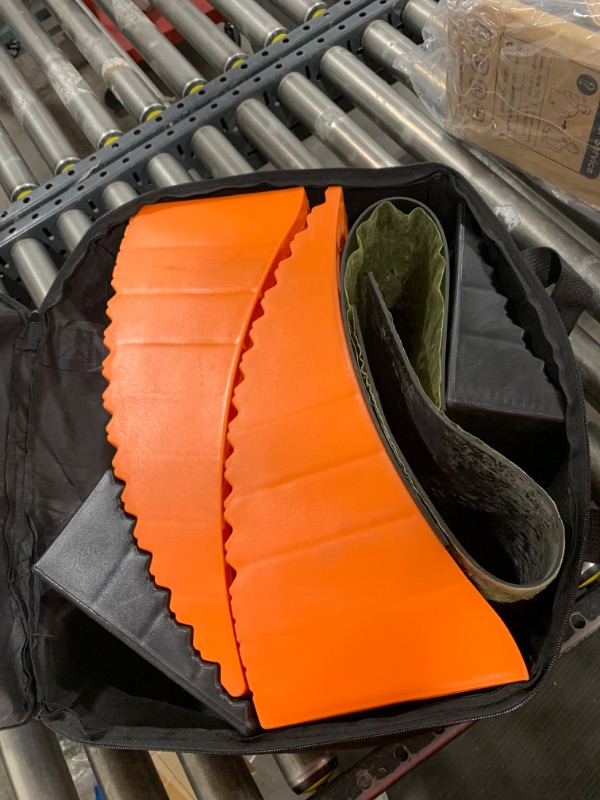 Photo 1 of BOYISEN Camper Levelers - RV Leveling Blocks Ramp Kit, Lift Up to 6in for RV Camper Travel Trailer, RV Levelers with Chock, Anti-Slip Mat and Carrying Bag