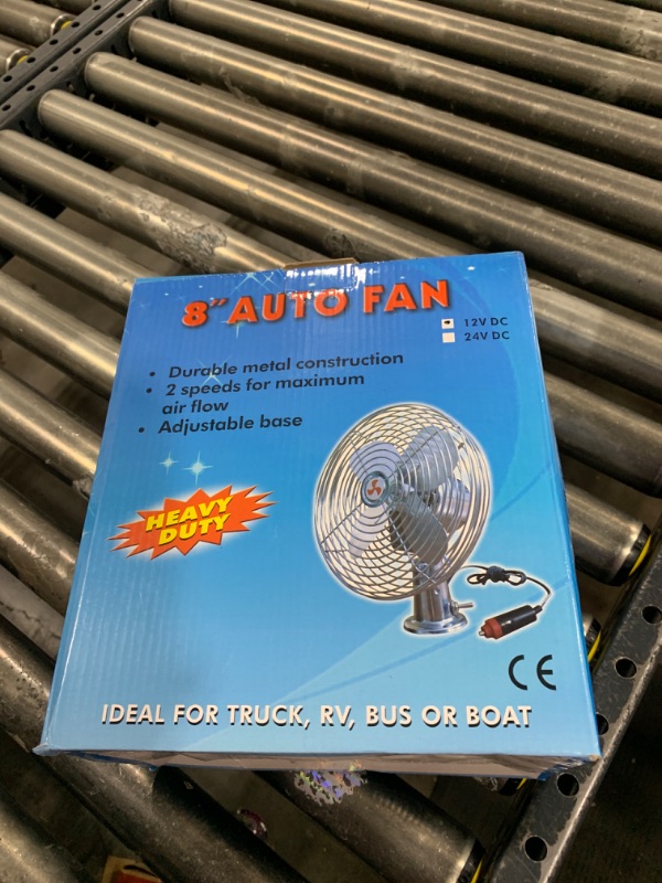Photo 1 of XGGYA Heavy Duty 12V 8.75-Inch Car Fan,2-Speeds,All-Metal for RVs, Cars, Trucks, etc.Cigarette Lighter Cooling Fan,Helps to Circulate the Air in Your Car.(Cord Length 6FT)