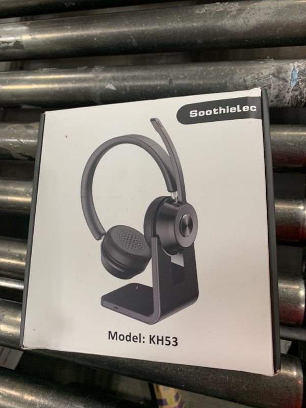 Photo 1 of (Upgraded Version) Wireless Headset, Bluetooth Headset with Noise Cancelling Microphone, Best Headphones with Mic Mute & USB Dongle for PC/Computer/Laptop/Cell Phones/Remote Work/Call Center