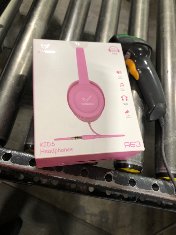 Photo 1 of vinamass Kids Headphones, Wired Headphones for Kid with Safe Volume Limiter, Kid Headphone with Cord 3.5mm Jack, On-Ear Girls Boys Toddler Headphone for School