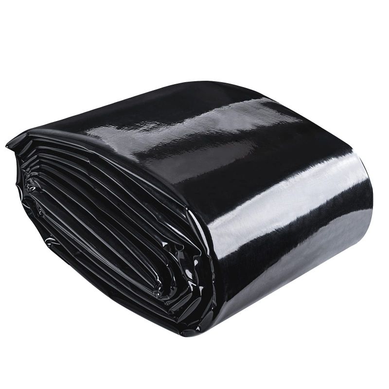 Photo 1 of ToLanbbt Pond Liner 20 x 25.2 Ft HDPE Pond Liners, 20 Mil UV Resistant Preformed Pond Liner Easy Cutting, Pond Liner for Natural Looking Ponds, Waterfall, Koi Pondsand Water Garden (Black)
