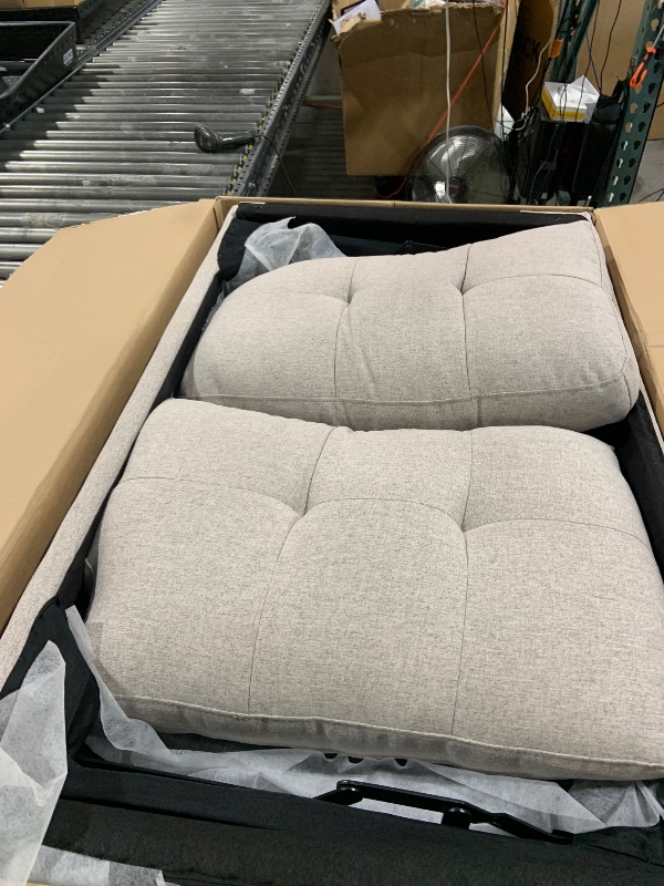 Photo 1 of SONGG 84'' L-Shape Convertible Sleeper Sectional Sofa with Storage Chaise and Tufted Cushions, 3 Person Linen Upholstered Reversible Corner Couch w/Pull-Out Bed, for Living Room, Apartment