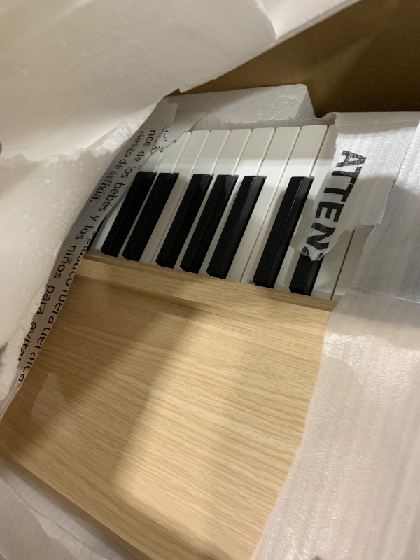 Photo 1 of Donner DDP-80 Digital Piano 88 Key Weighted Keyboard, Full-size Electric Piano for Beginners, with Sheet Music Stand, Triple Pedal, Power Adapter, Supports USB-MIDI Connecting, Natural Wood Color